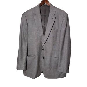 Lauren Ralph Lauren Dillards Silk Wool Blazer Men 44L Houndstooth Sport Coat
